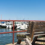 bench at the marina