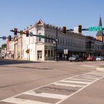 Picture during the day at the corner of West Main Street in downtown North East